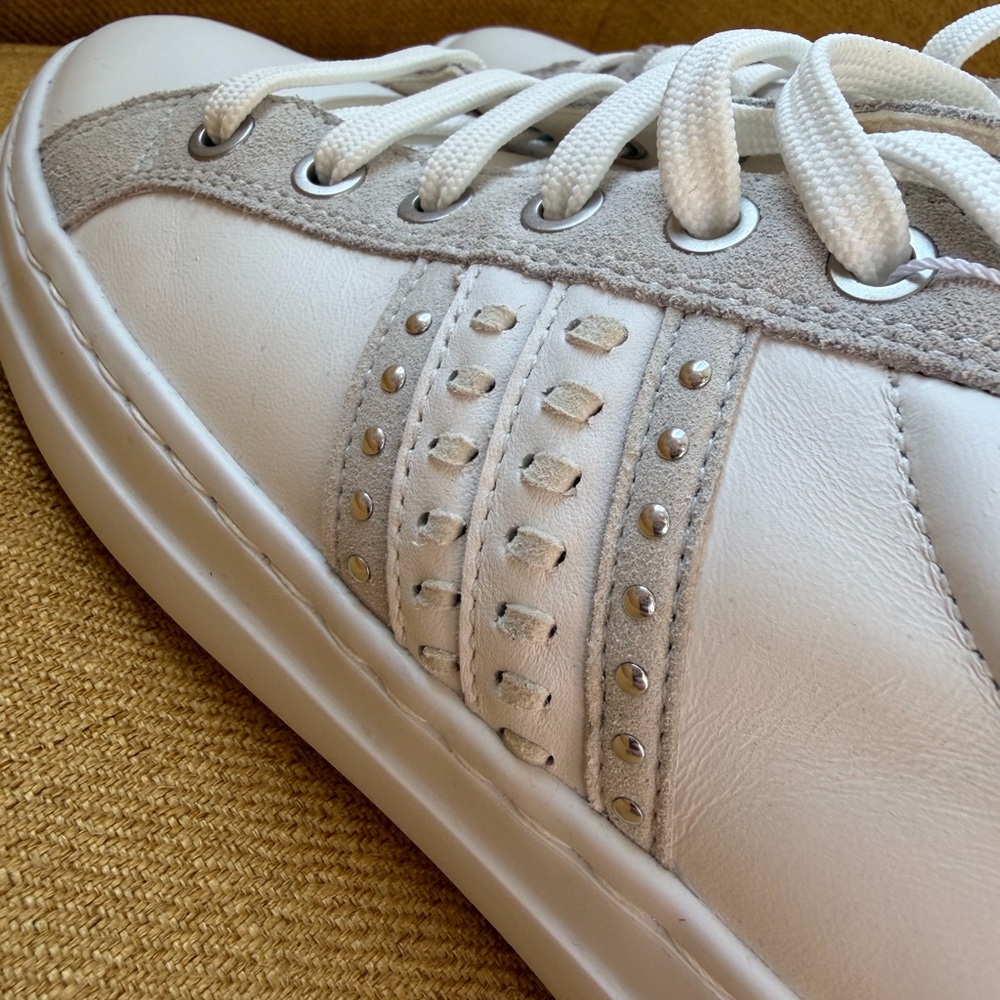 Geox White Sneakers with Silver details - Picture 5 of 11